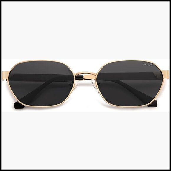 Metal Frame Polarized Hexagon Sunglasses UV400 Protection main image 6